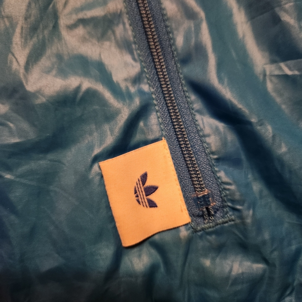 Y2K Adidas Originals Colorblock Windbreaker Jacket Mens M Burgundy Blue - Picture 3 of 16